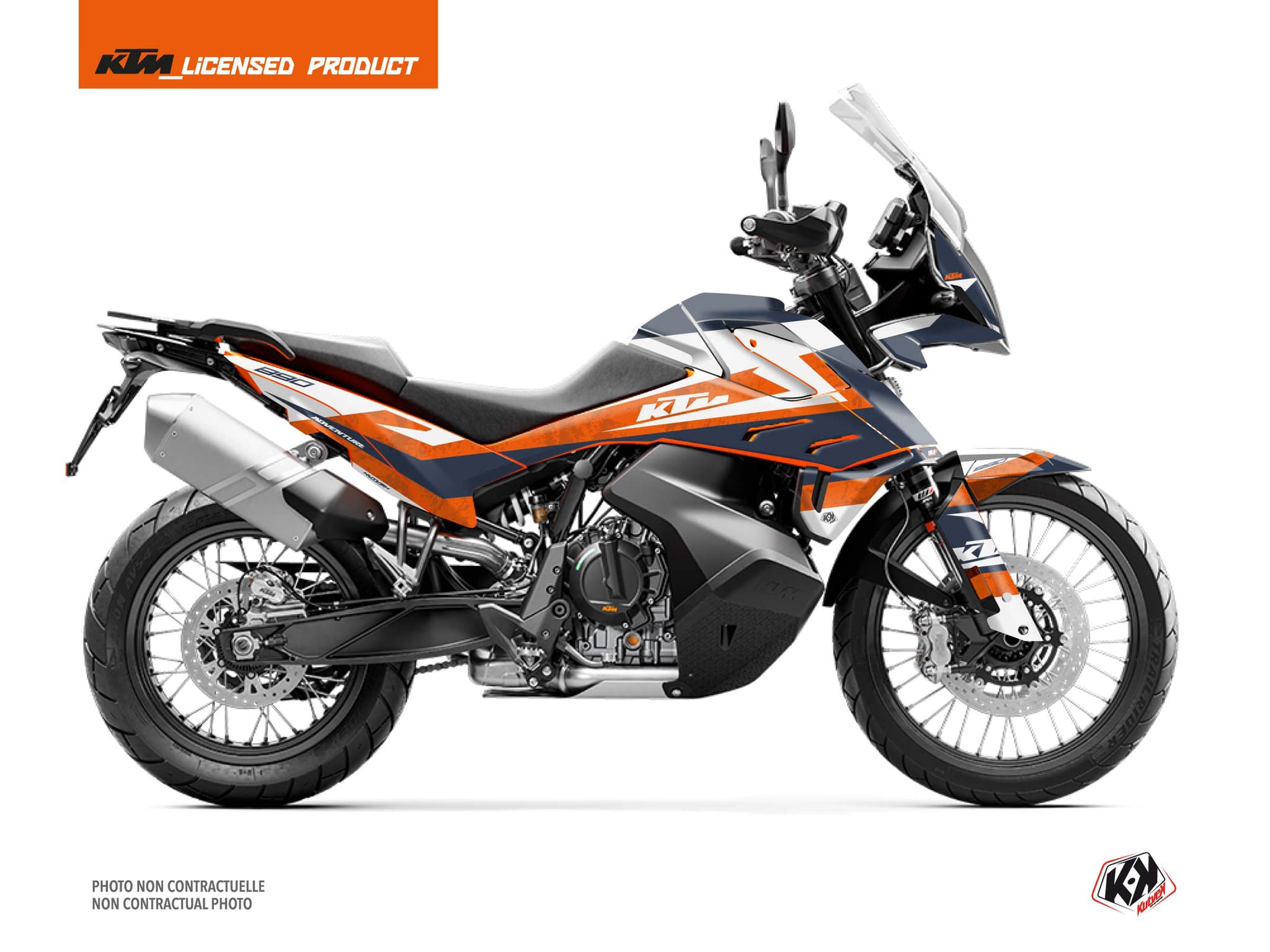 kit graphique moto ktm adventure 890 eskap bleu-orange