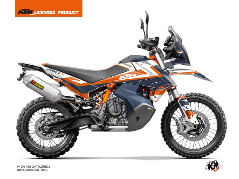 Kit Graphique Moto Eskap KTM 890 Adventure R Bleu Orange