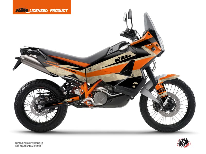 kit graphique moto ktm adventure 990 eskap orange-sable