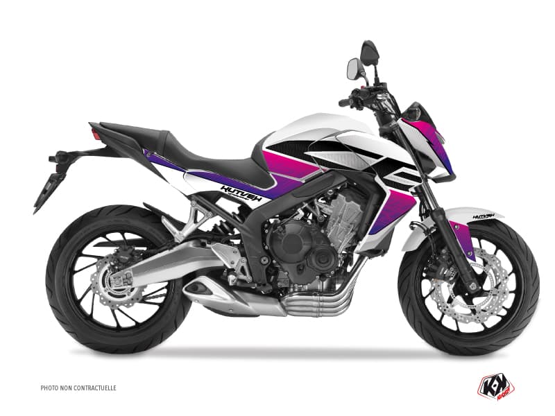 Kit graphique Moto Essential Honda CB 650 F Rose Blanc