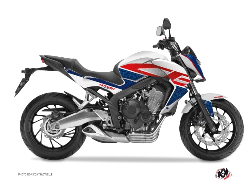kit graphique moto honda cb 650 f essential rouge-bleu