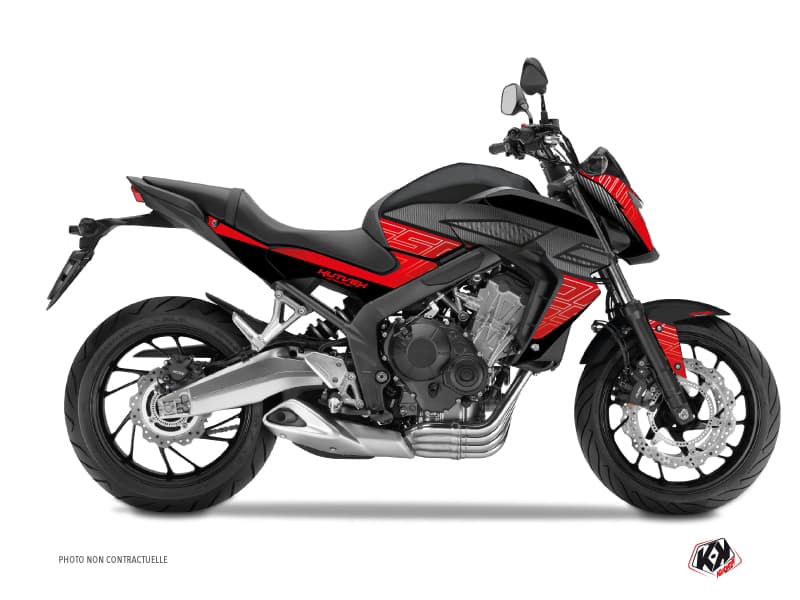 kit graphique moto honda cb 650 f essential rouge-noir