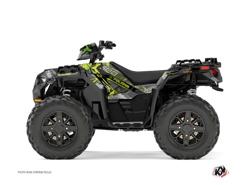 kit graphique quad polaris sportsman 1000 xp evil gris-vert