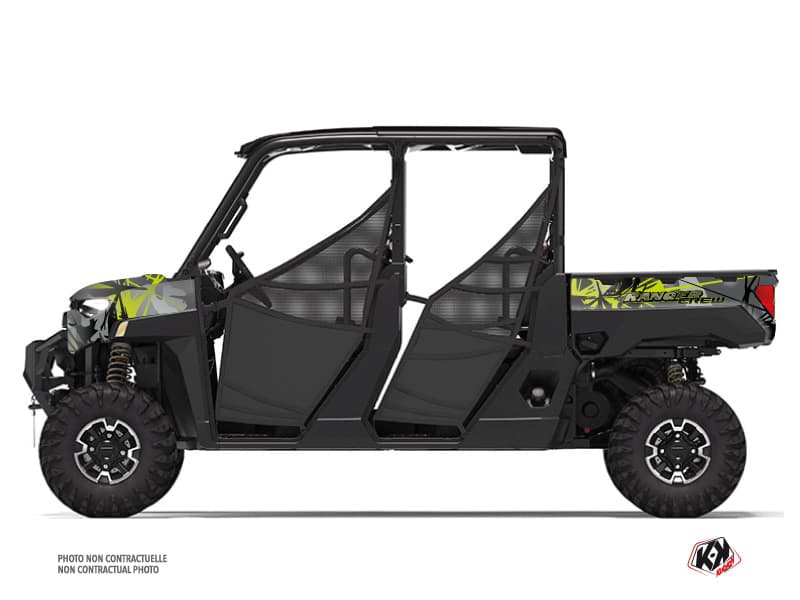 Polaris Ranger Crew UTV Evil Graphic Kit Grey Green