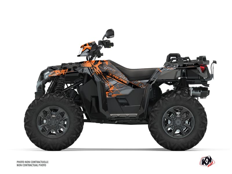 kit graphique quad polaris sportsman 1000 xp-s evil gris-orange | Polaris | Kutvek