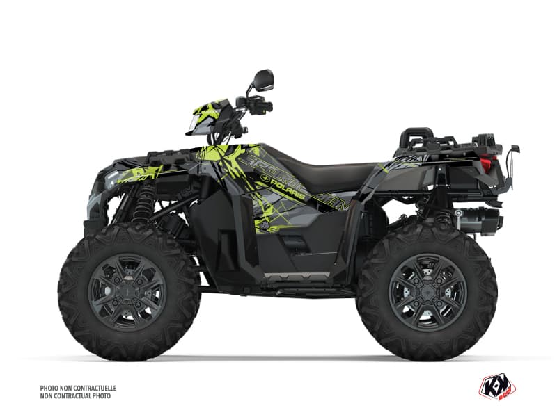 kit graphique quad polaris sportsman 1000 xp-s evil gris-vert