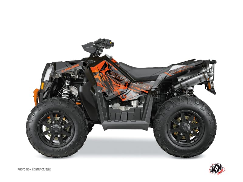 kit graphique quad polaris scrambler 1000 xp evil gris-orange