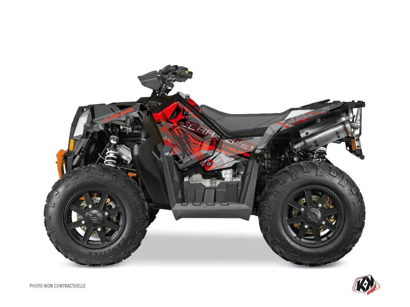 Kit graphique Quad Evil Polaris Scrambler 850-1000 XP Gris Rouge