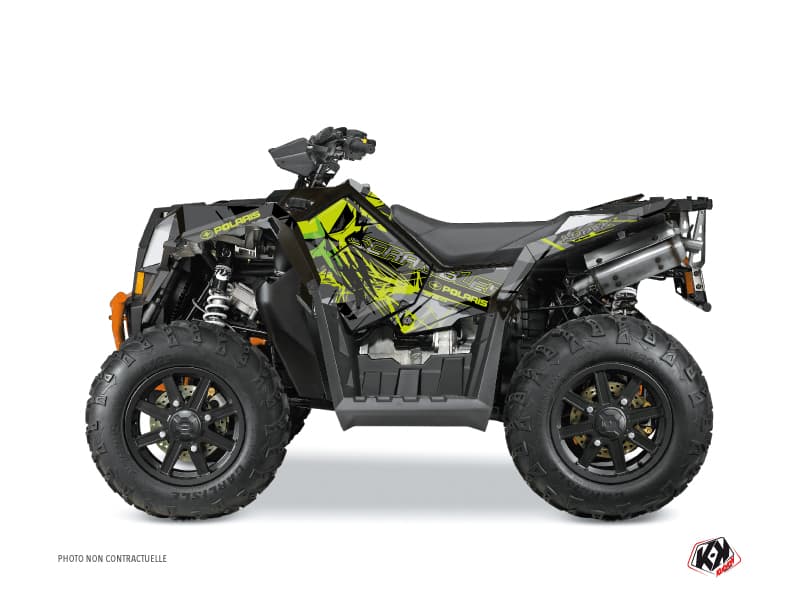 Kit graphique Quad Evil Polaris Scrambler 850-1000 XP Gris Vert