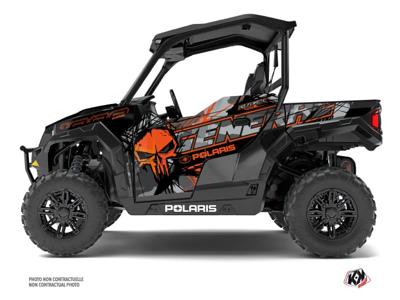 kit graphique ssv polaris general 1000 evil gris-orange | Polaris | Kutvek