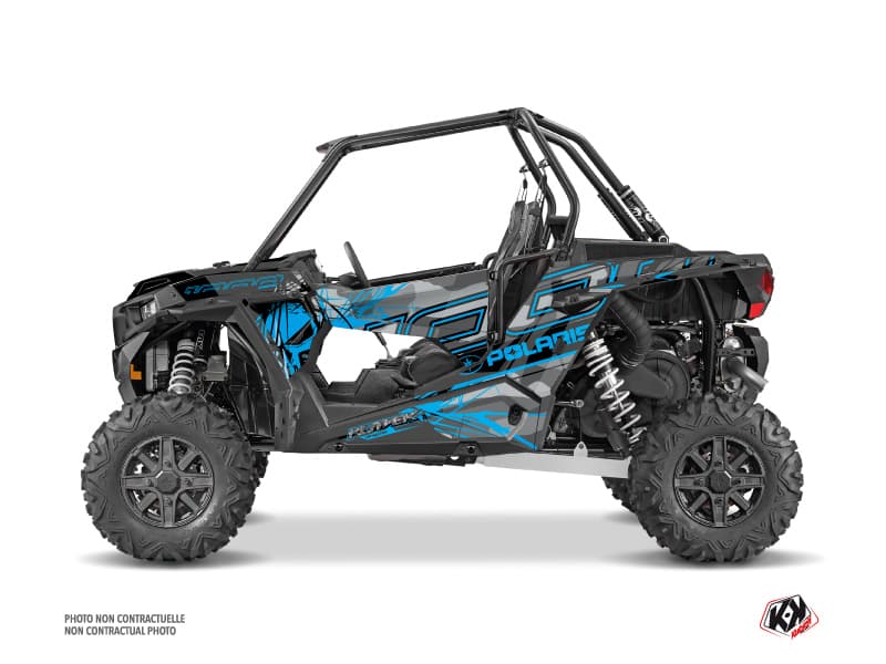 Kit graphique SSV Evil Polaris RZR 1000 Gris Bleu