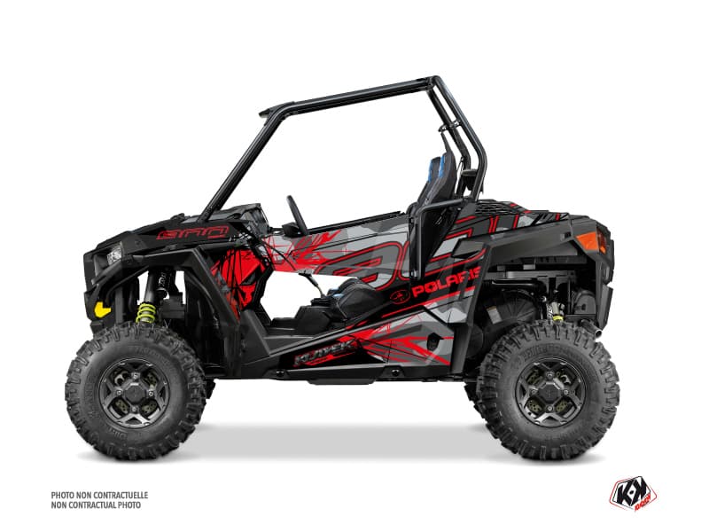 kit graphique ssv polaris rzr s 900 evil gris-rouge