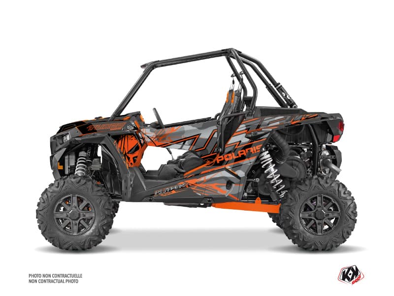 kit graphique ssv evil polaris rzr 1000 turbo gris orange