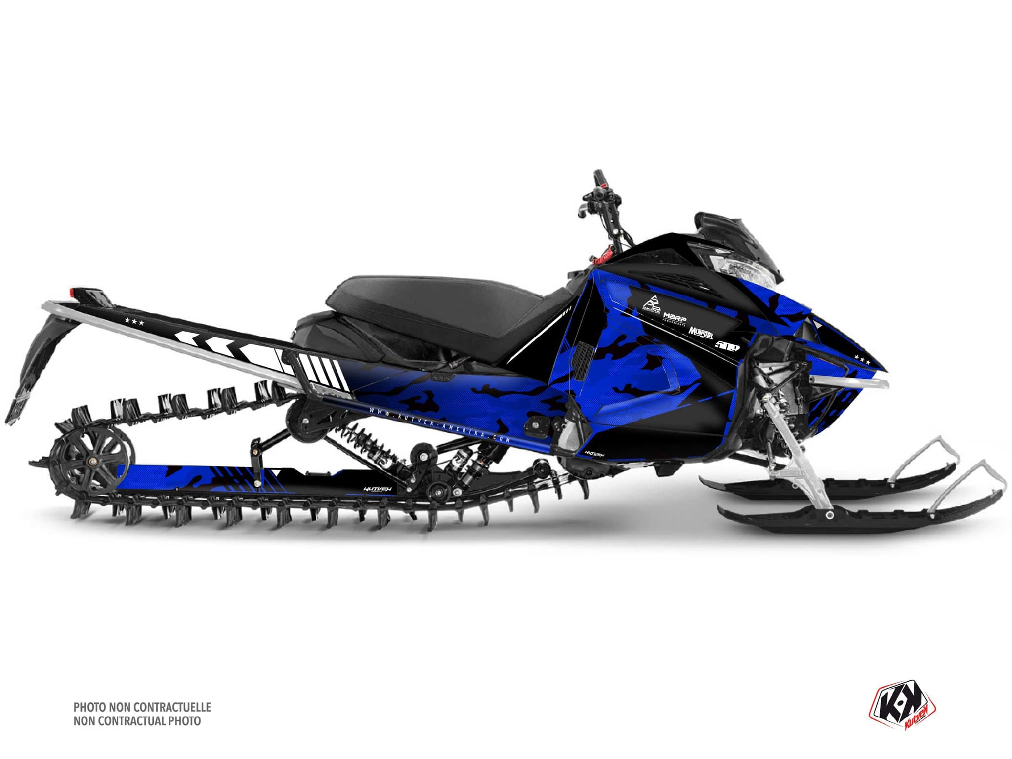 kit déco motoneige yamaha sx venom mountain faceoff bleu