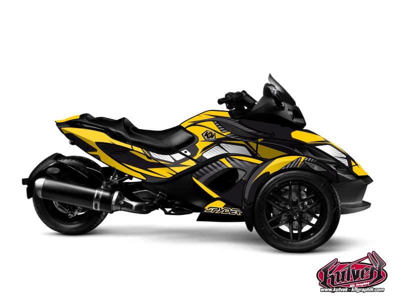 kit graphique factory jaune hybride can-am spyder rs
