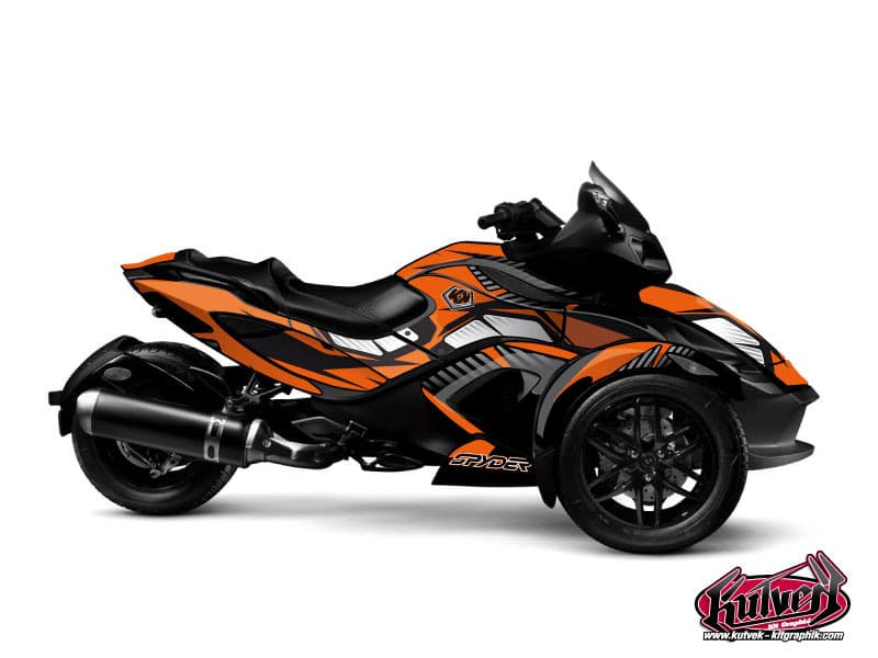 kit graphique factory orange hybride can-am spyder rs