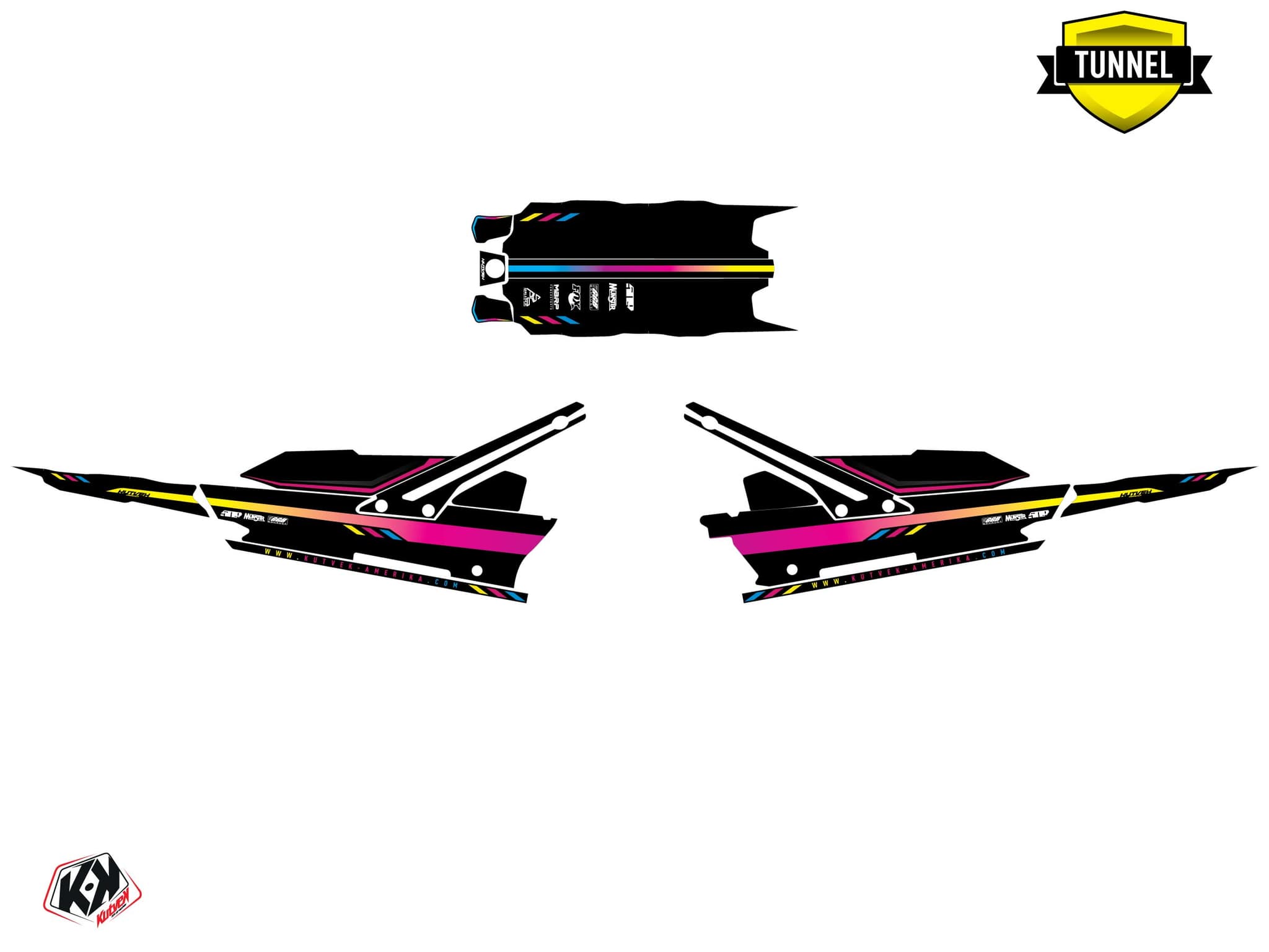 snowmobile lynx boondocker ds fade colors graphic kit | Lynx | Kutvek