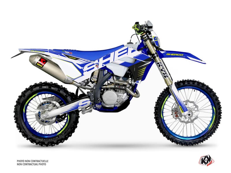 dirt bike sherco se 125 factory fast blue graphic kit