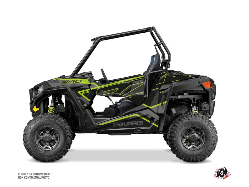 kit graphique ssv faster polaris rzr 900 s neon gris