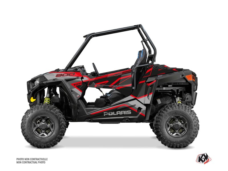 kit graphique ssv polaris rzr s 900 faster noir-rouge