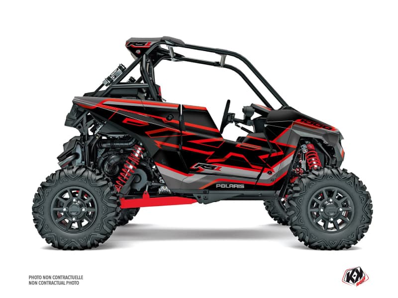 Kit graphique SSV Faster Polaris RZR RS1 Noir Rouge