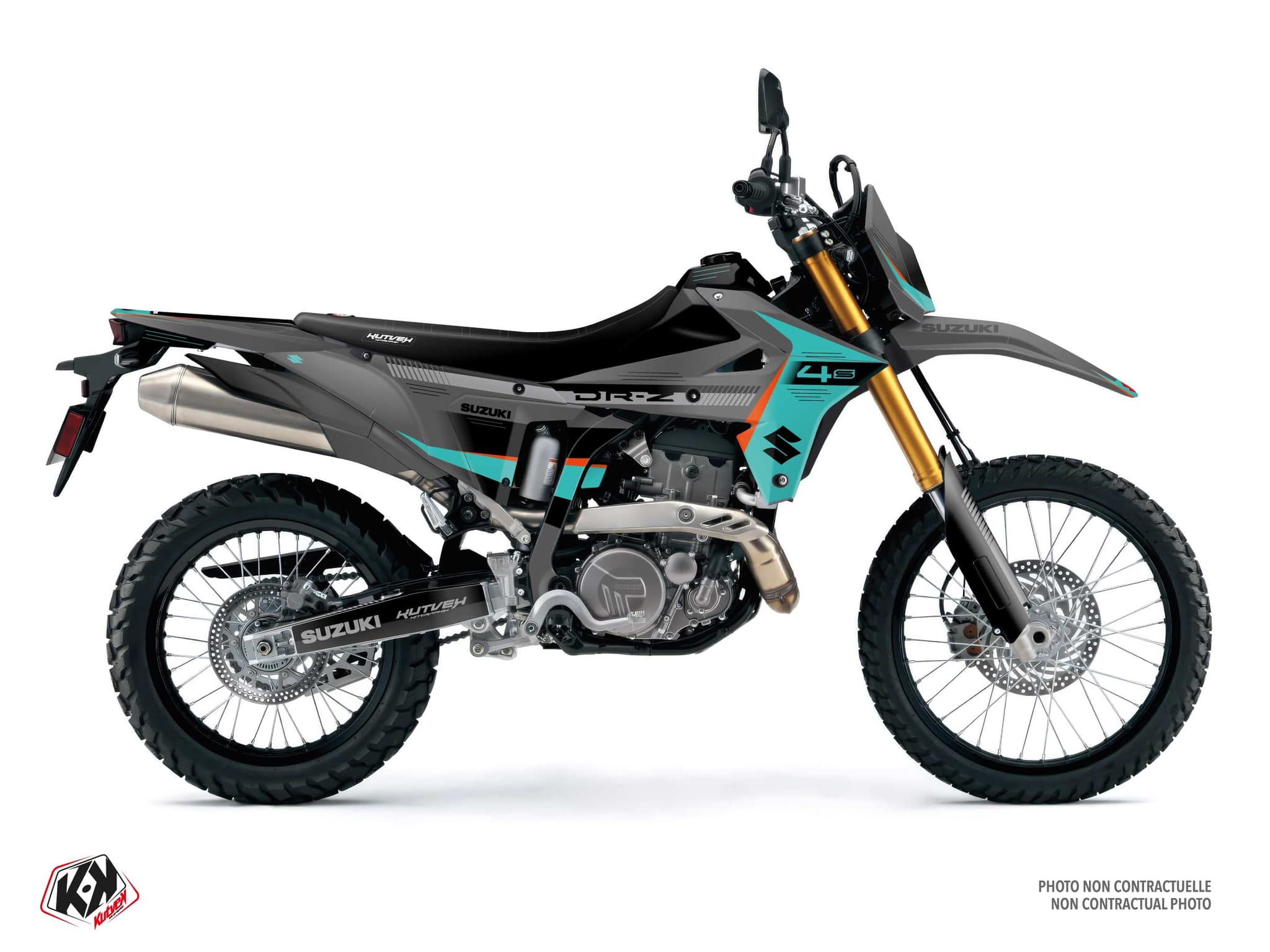 Kit graphique Moto SUZUKI DR-Z 4 S FAULT Gris