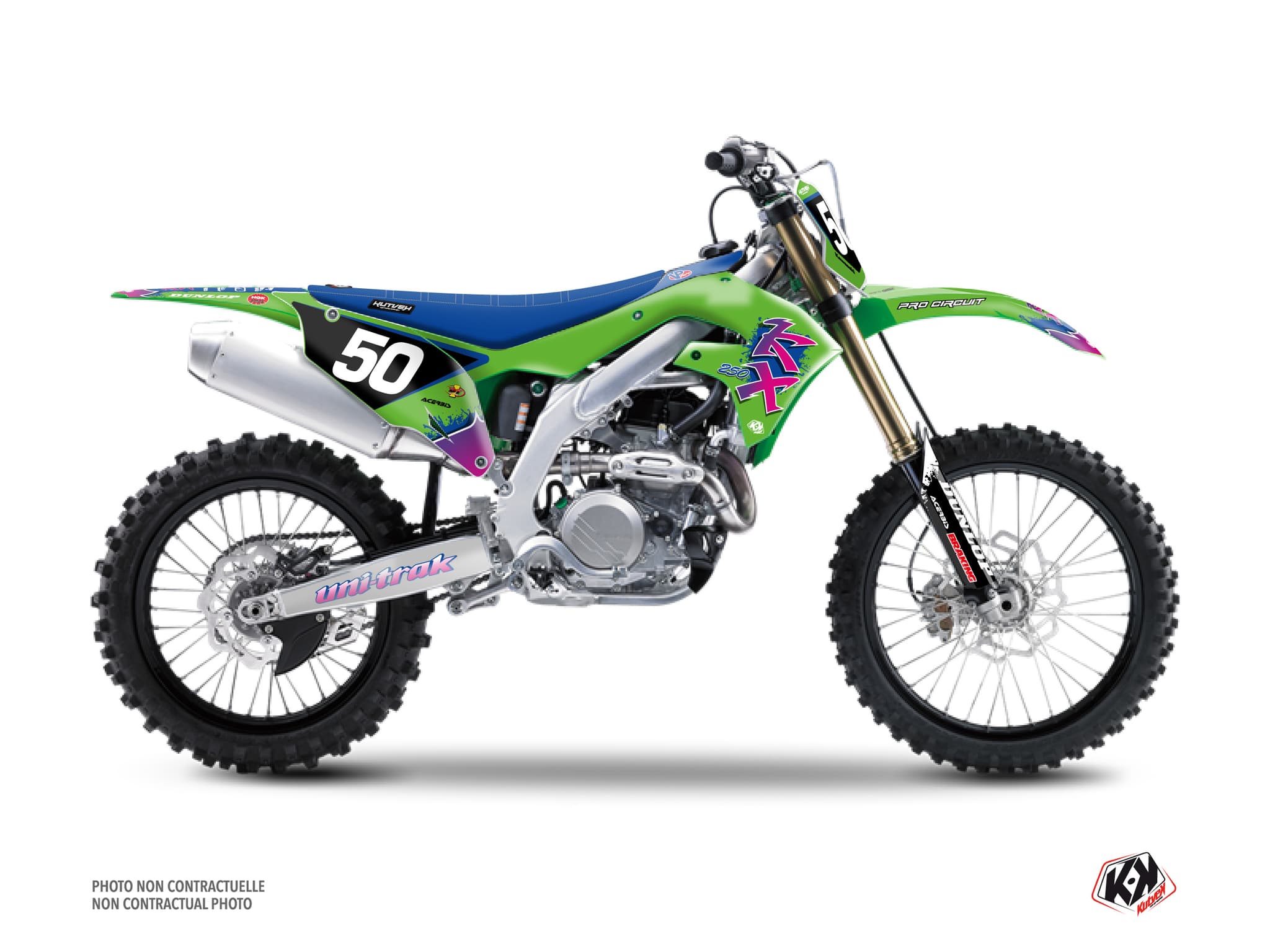 Kit graphique Motocross KAWASAKI KX 250 F FIFTY Vert