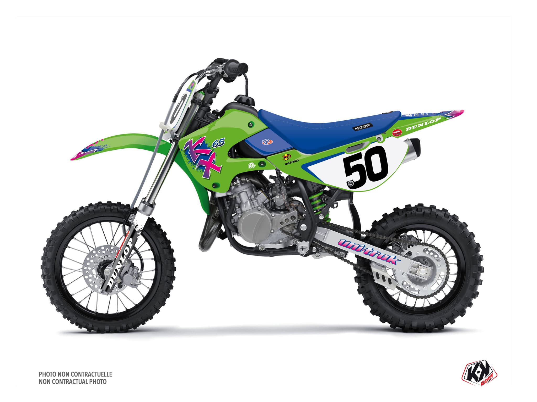 Kit graphique Motocross KAWASAKI KX 65 FIFTY Vert