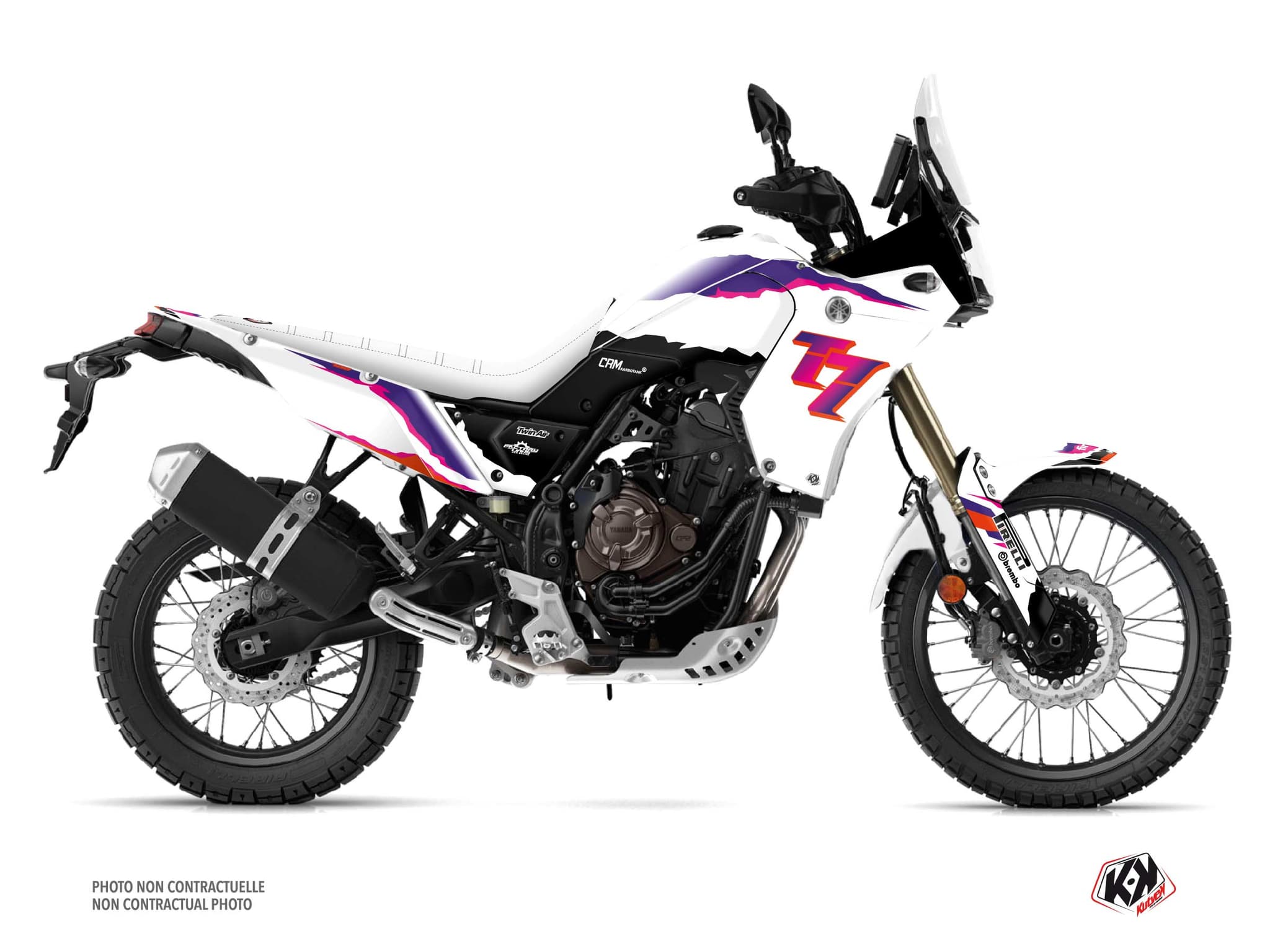 street bike yamaha tenere 700 fifty white graphic kit | Yamaha | Kutvek