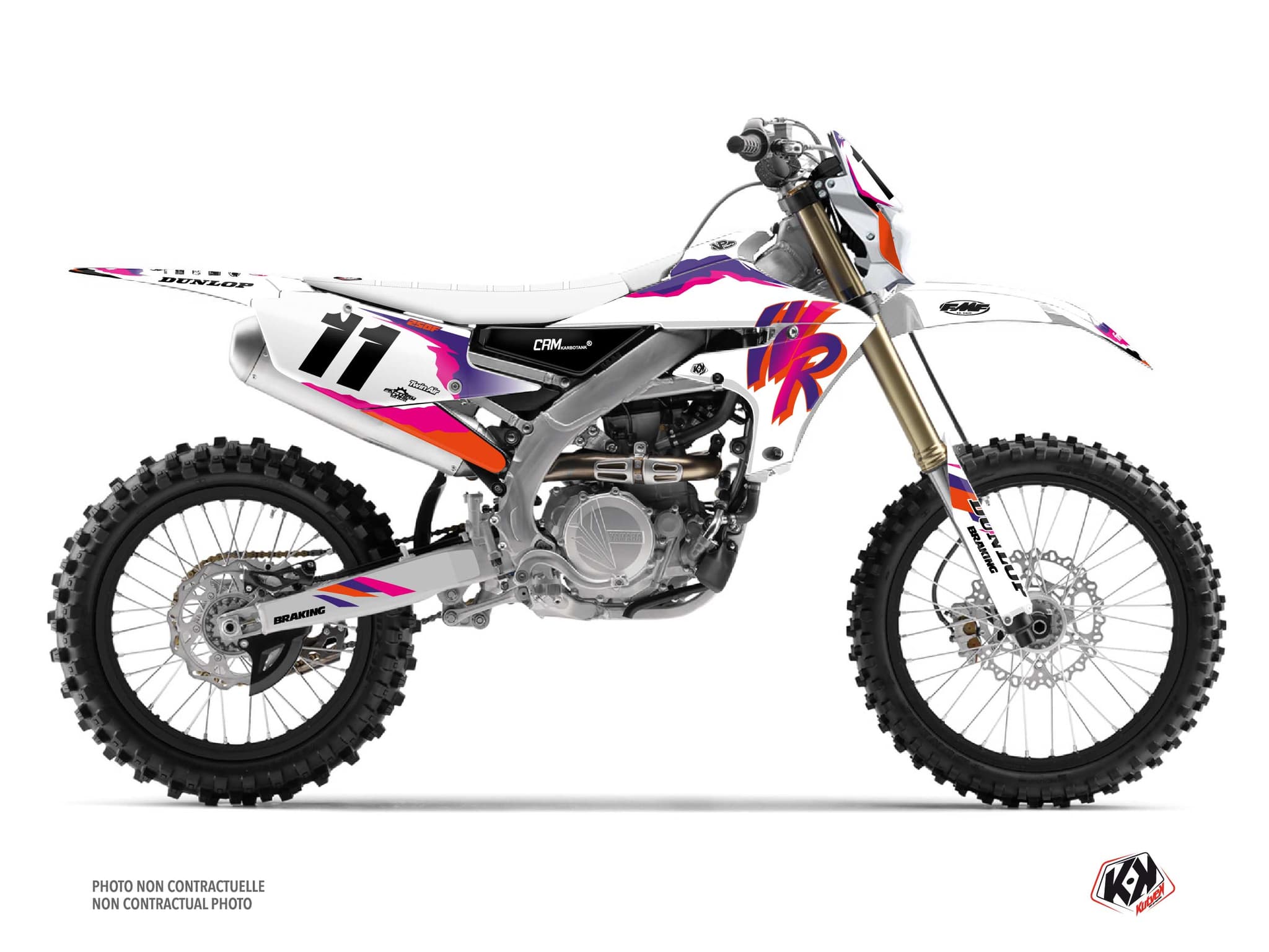 dirt bike yamaha wr 250 f fifty white graphic kit | WR | Kutvek