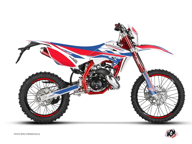 kit graphique 50cc firenze beta rr 50 enduro blanc rouge bleu | Beta | Kutvek