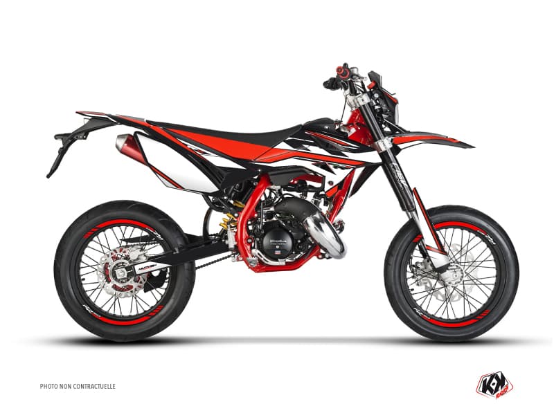 kit graphique 50cc firenze beta rr 50 motard noir rouge blanc | Beta | Kutvek