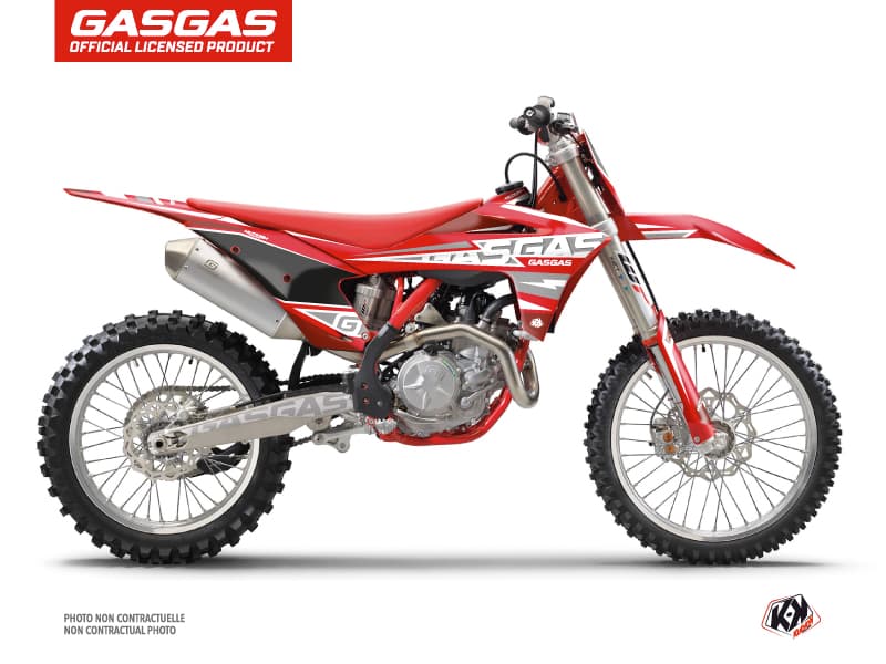 deko-set moto-cross flash gasgas mc 125 rot