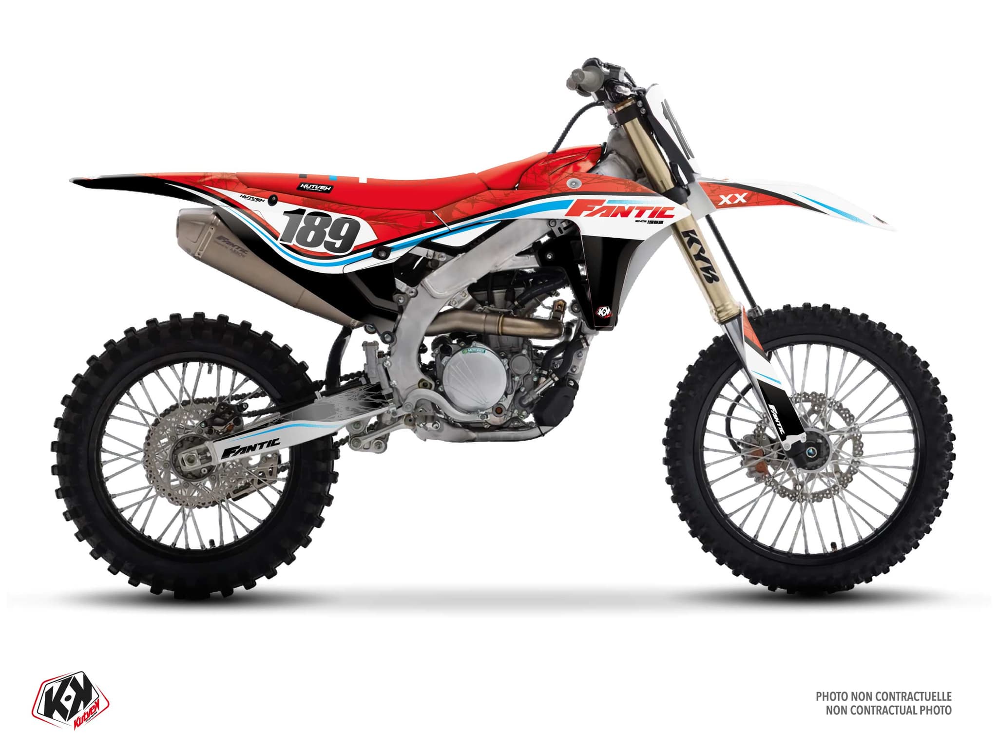 Kit Graphique motocross fantic xx 450 f flex rouge