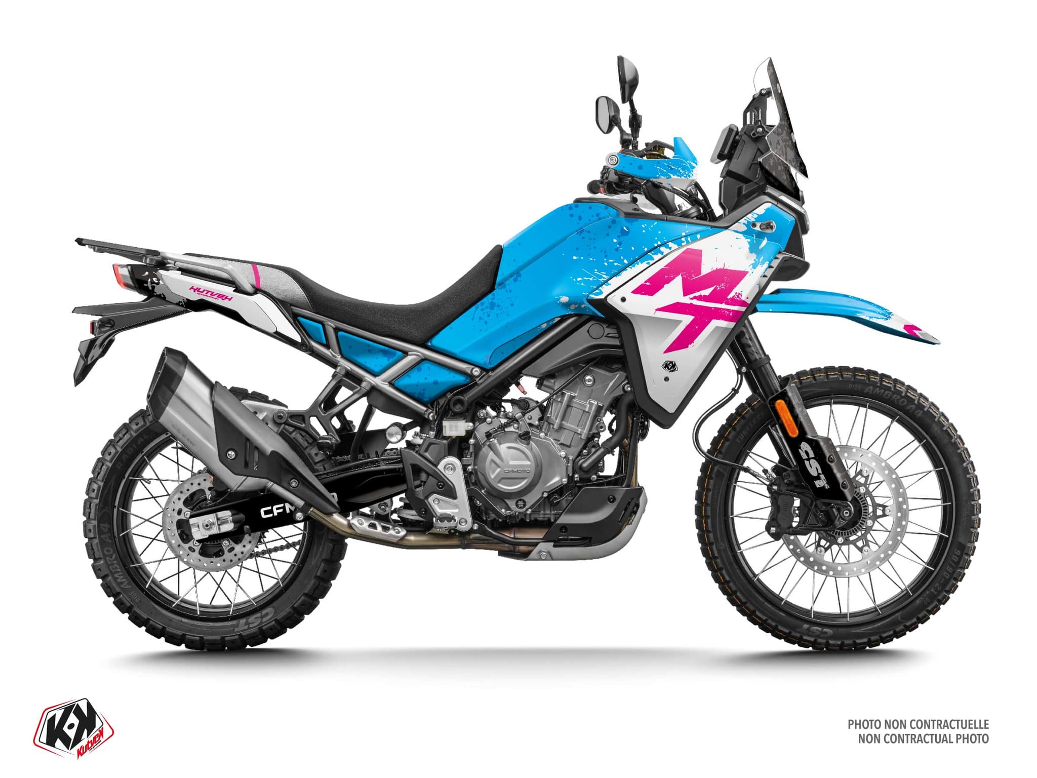 Street Bike CF MOTO MT 450 FLICK Blue graphic kit