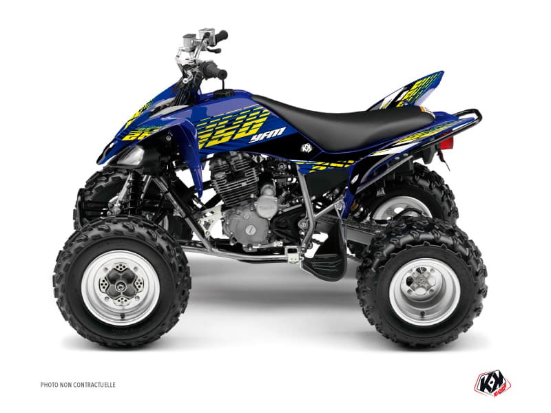 kit graphique quad yamaha raptor 250 flow jaune