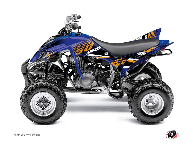 kit graphique quad yamaha raptor 350 flow orange | Yamaha | Kutvek