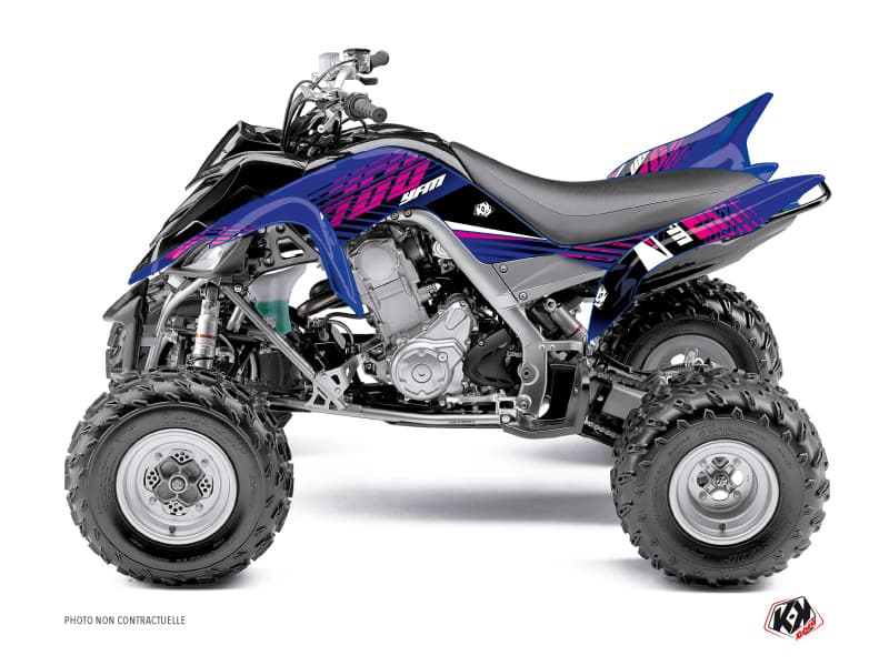 kit graphique quad yamaha raptor 660 flow rose