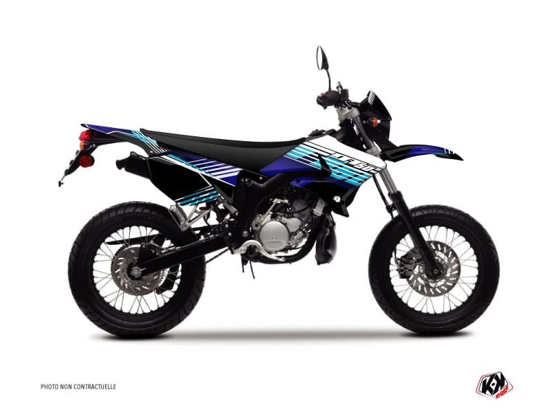 kit graphique 50cc flow yamaha dt 50 bleu