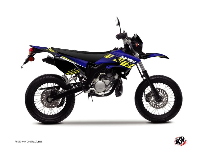 kit graphique 50cc flow yamaha dt 50 jaune