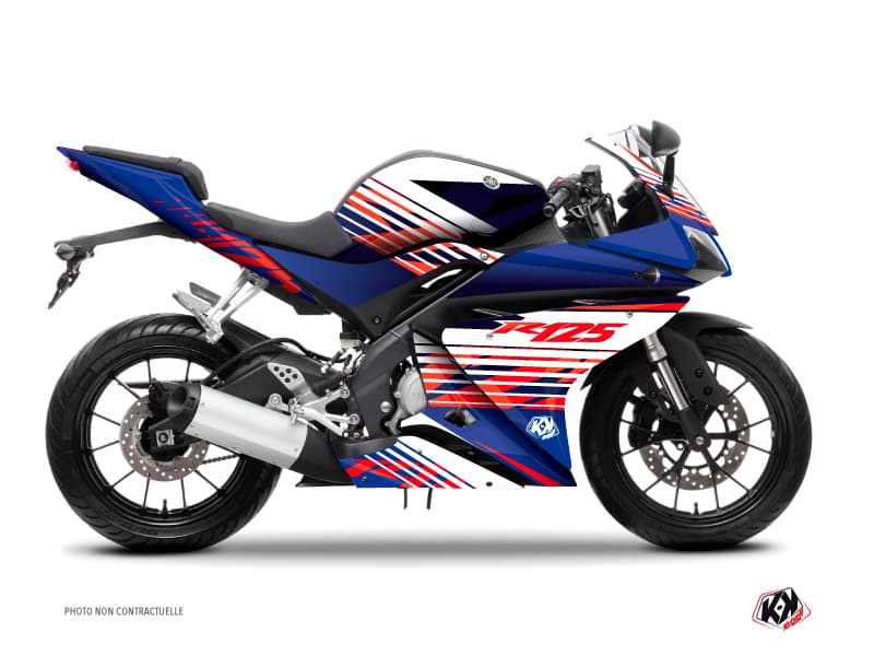 kit graphique moto yamaha r125 flow rouge