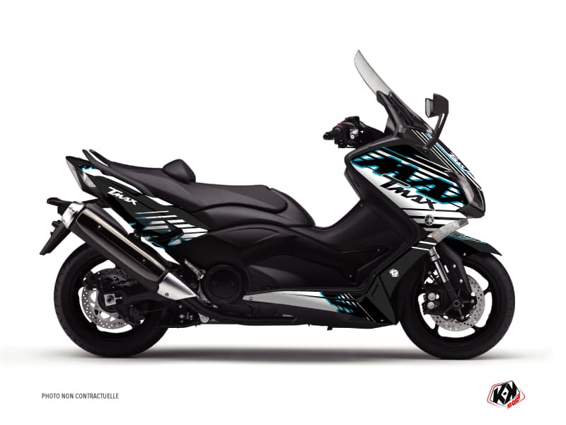 Kit graphique Maxiscooter Flow Yamaha TMAX 500 Bleu | Yamaha | Kutvek