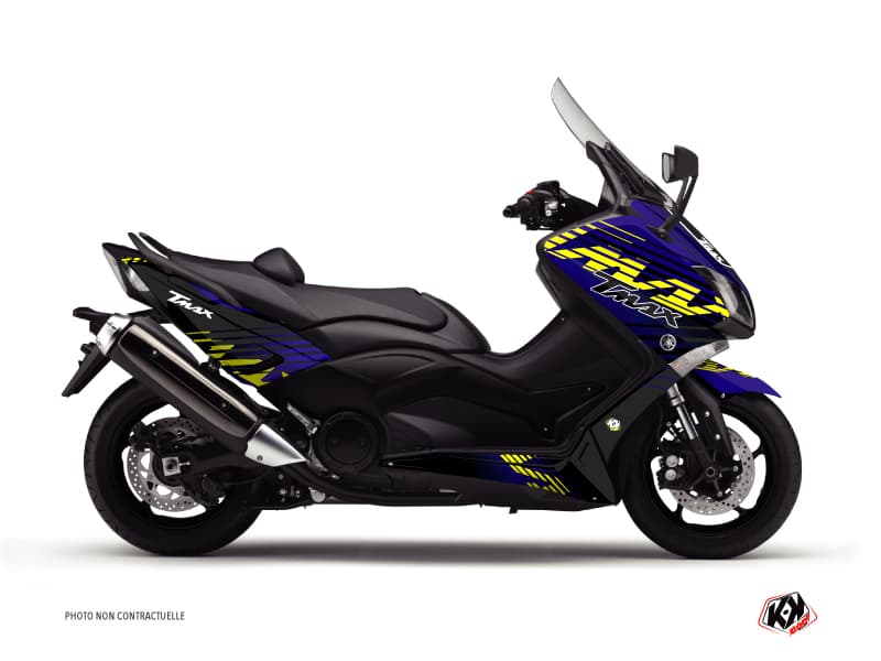 kit graphique maxi-scooter yamaha tmax 500 flow jaune | Yamaha | Kutvek