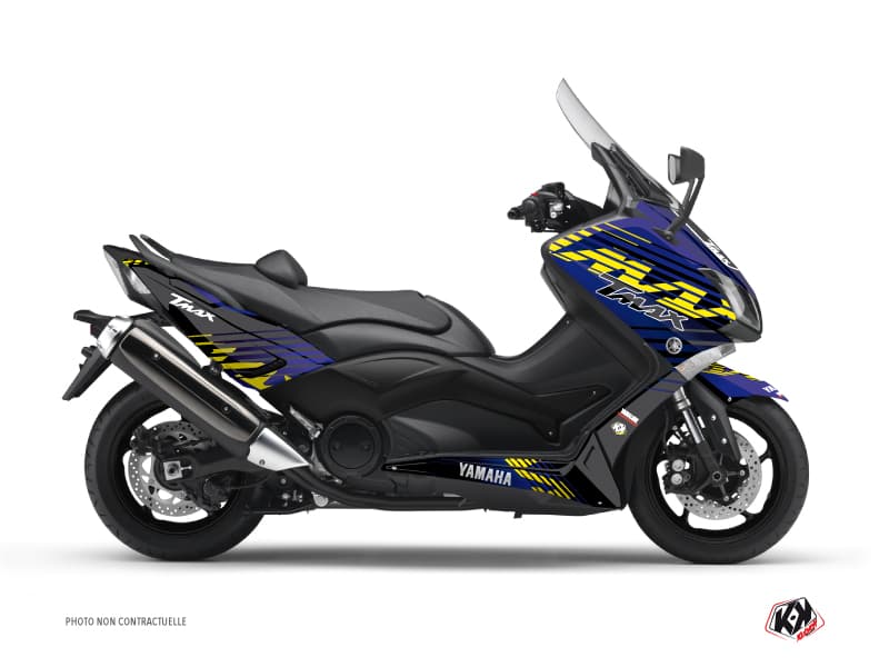 kit graphique maxiscooter flow yamaha tmax 530 jaune | Yamaha | Kutvek