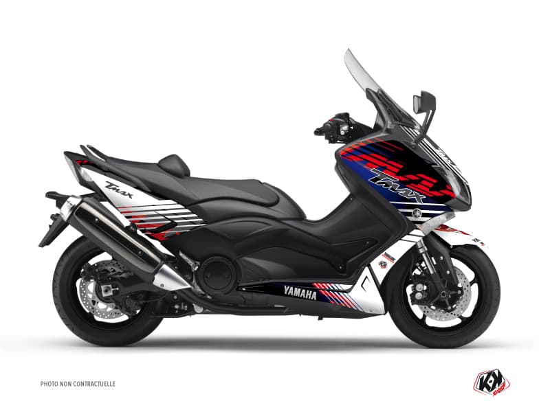 kit graphique maxiscooter flow yamaha tmax 530 rouge | Yamaha | Kutvek