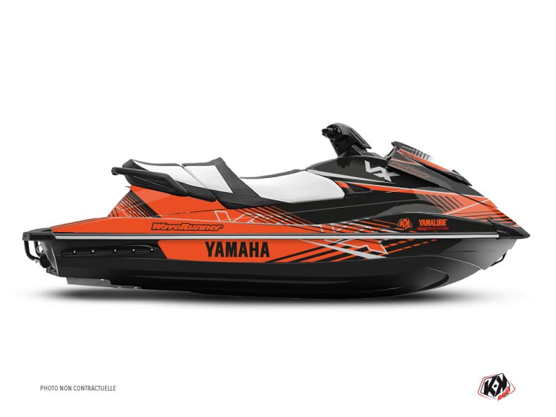 kit graphique jet-ski flow yamaha vx noir orange
