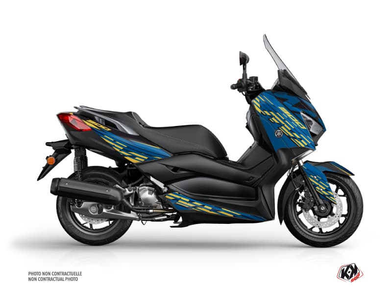 Kit graphique Maxiscooter Flow Yamaha XMAX 300 Bleu