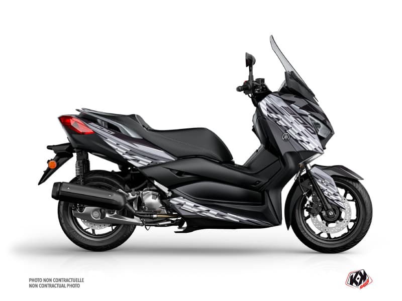 kit graphique maxi-scooter yamaha xmax 300 flow gris