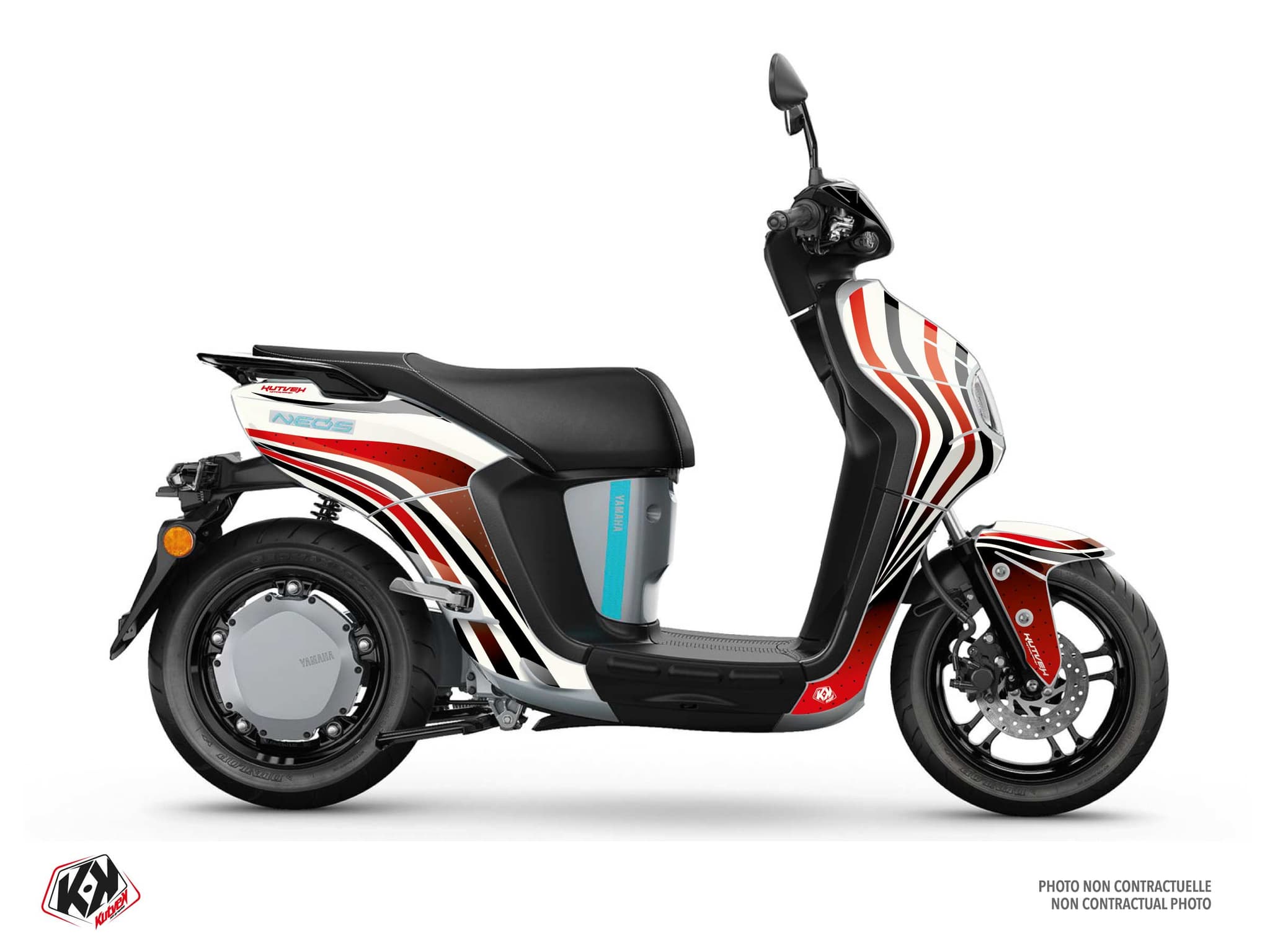 Kit graphique Scooter YAMAHA NEOS ELECTRIQUE FLUID Rouge