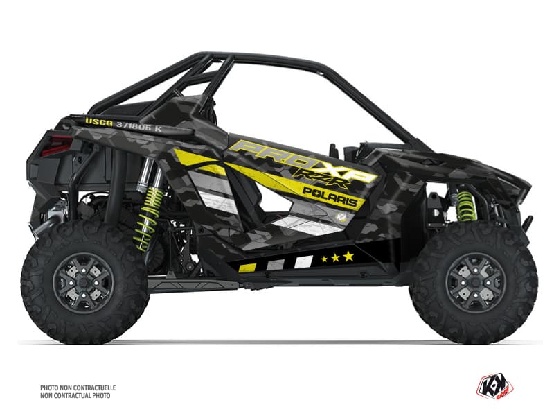 kit graphique ssv polaris rzr pro xp ultimate force noir vert neon